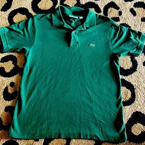 Lacoste mens polo collared shirt green size US M size 4 great condition